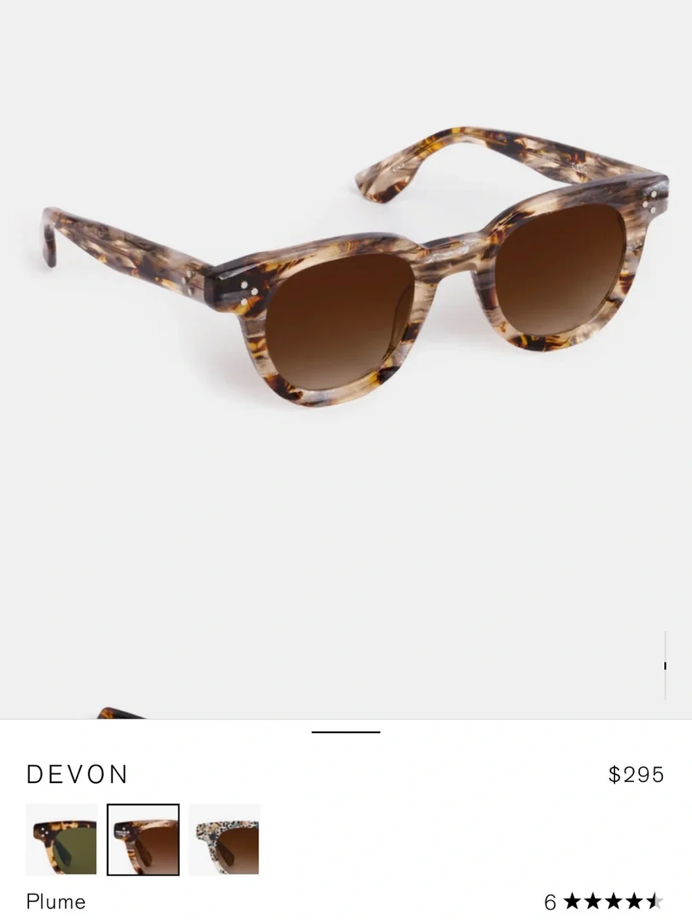 KREWE Devon Plume Tortoiseshell Sunglasses - Brown Gradient Lenses